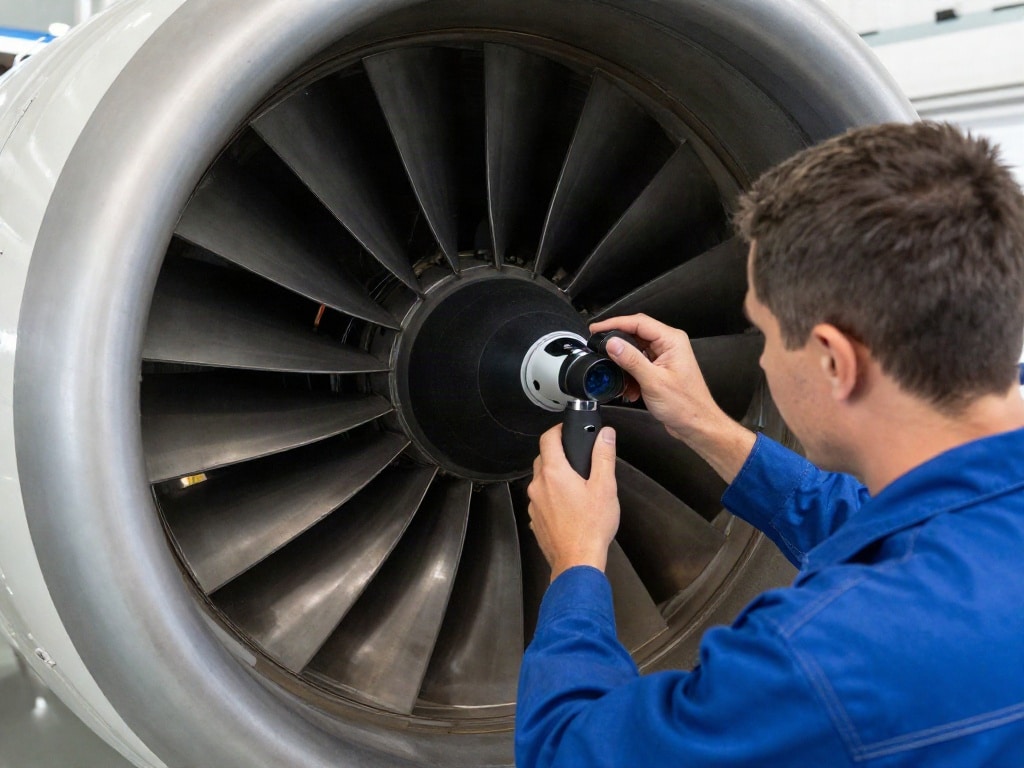 Boroskopinspektion Jettriebwerk