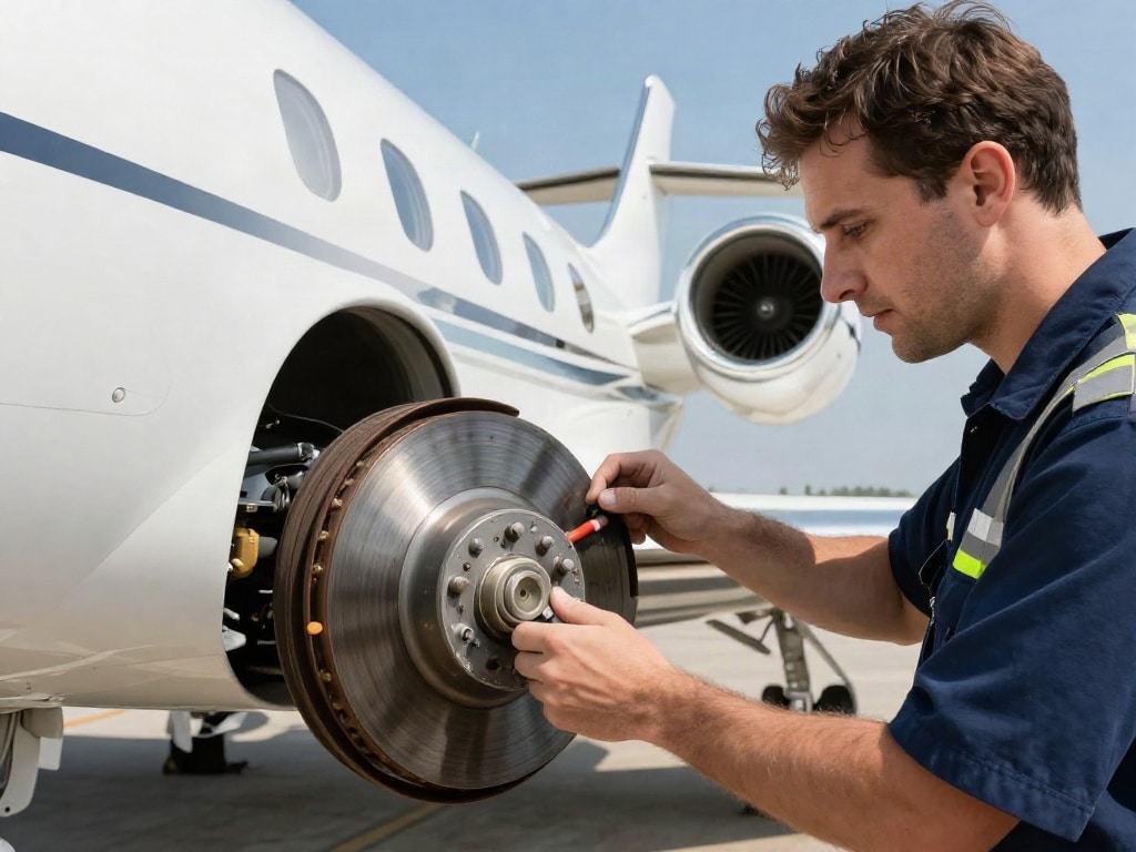 Businessjet Bremsen warten