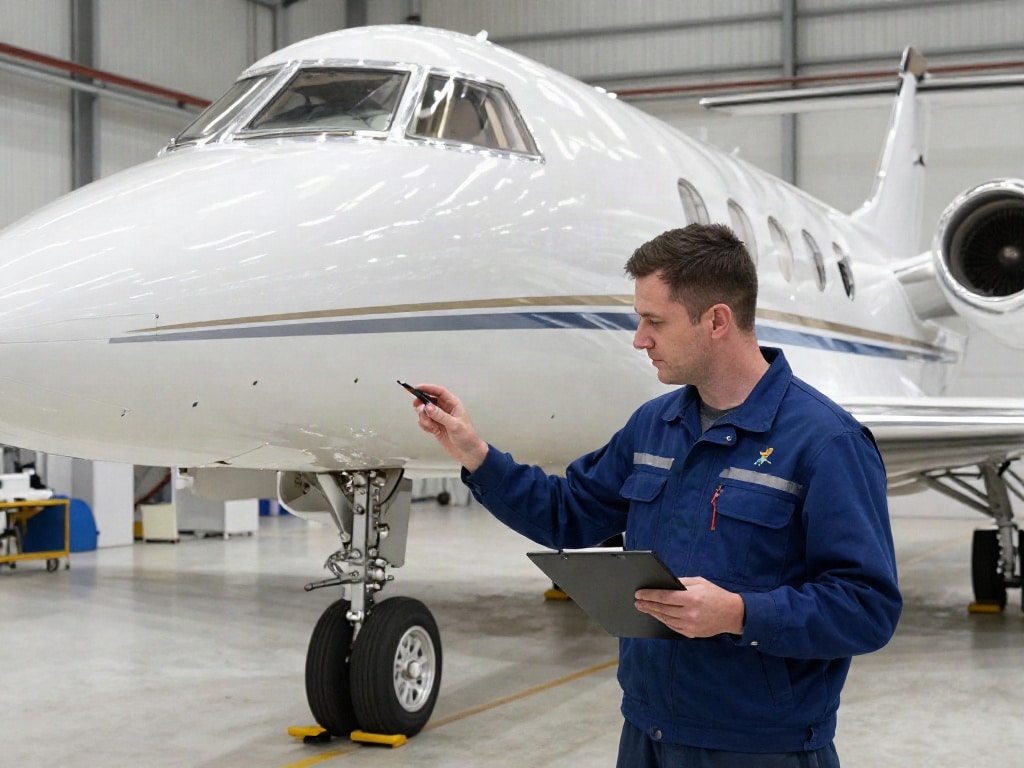 Businessjet Fahrwerkswartung