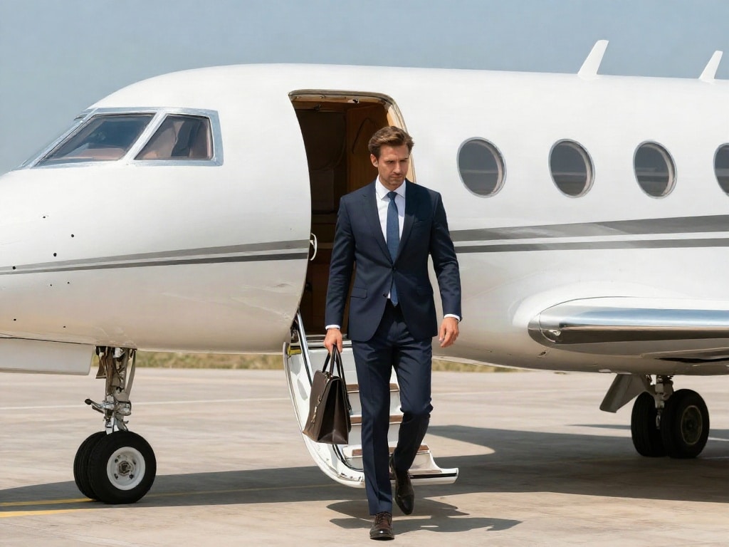Privatjet mehrere Flughäfen Passagiere