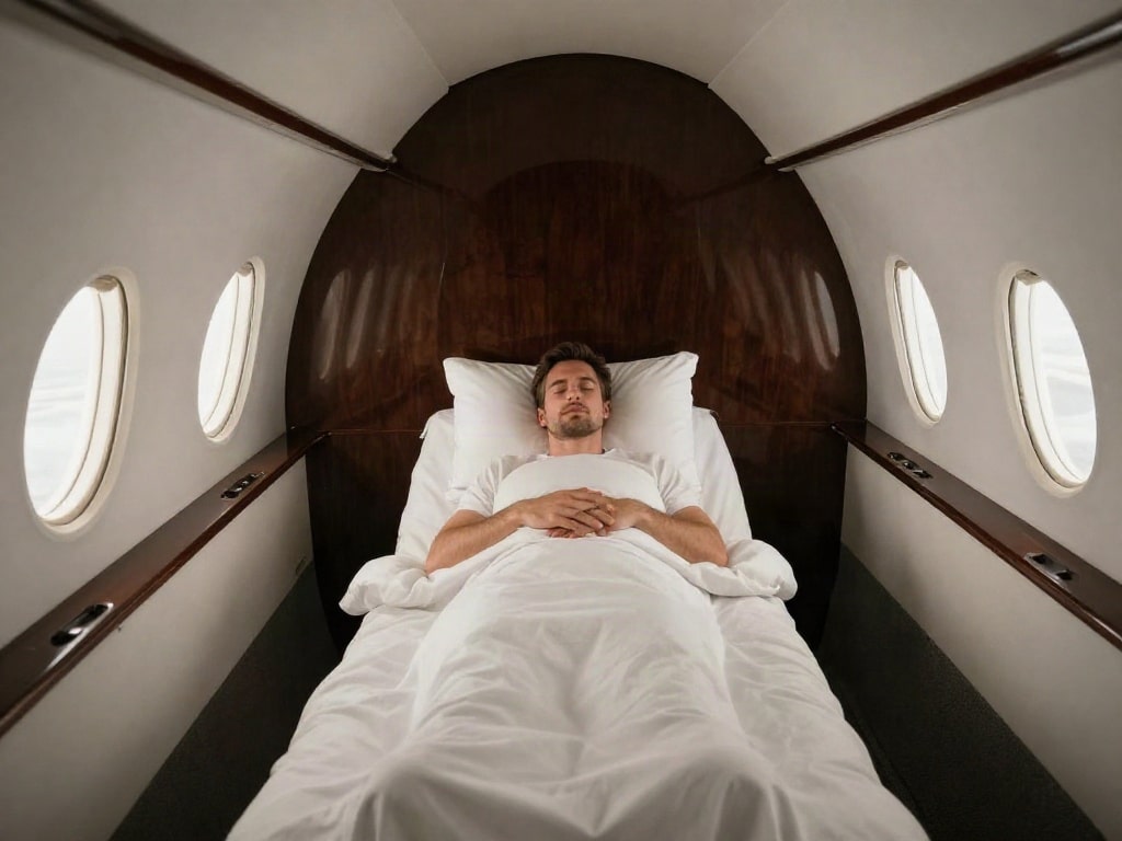 Privatjet schlafen