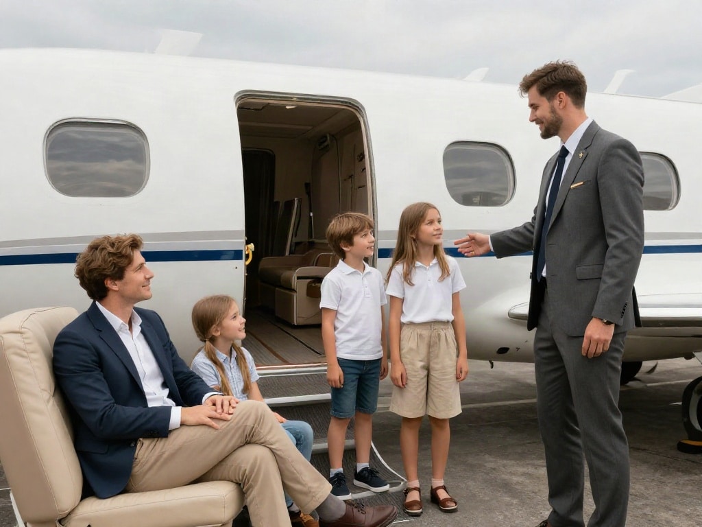 Privatjet für Gruppen chartern