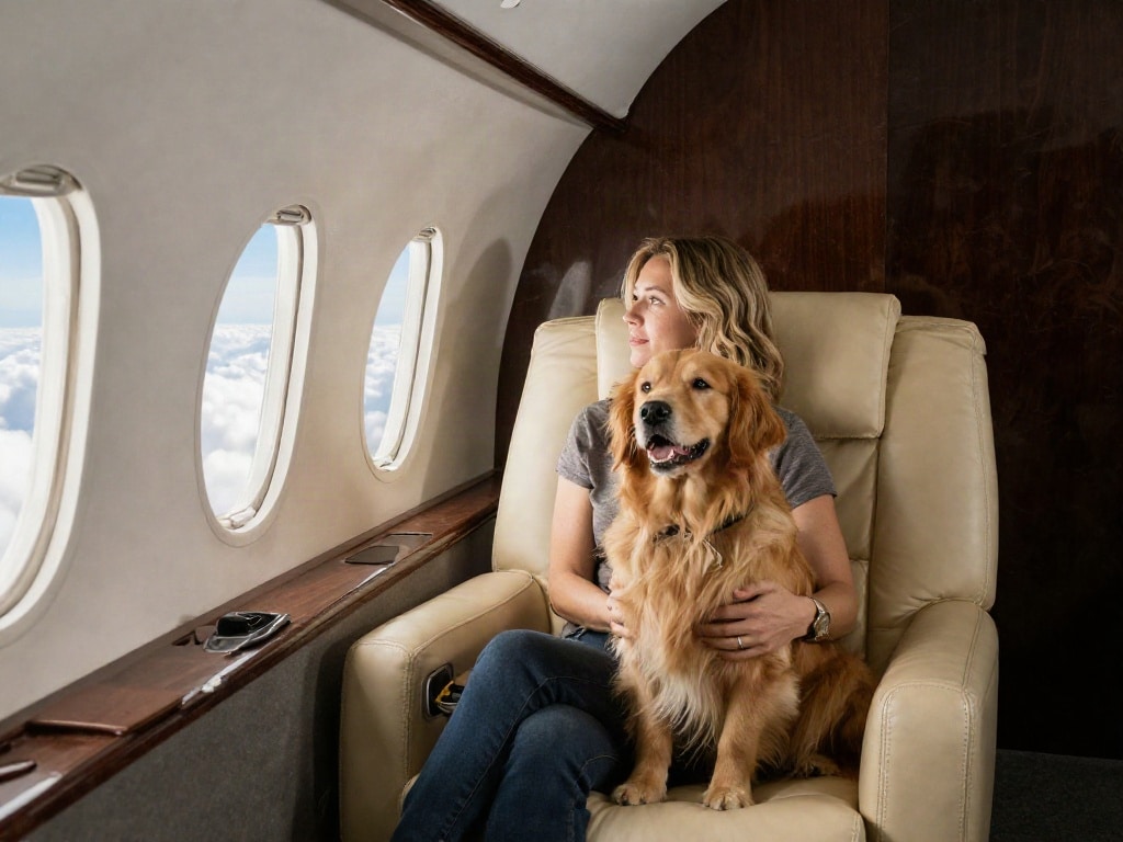 Privatjet mit Hund chartern