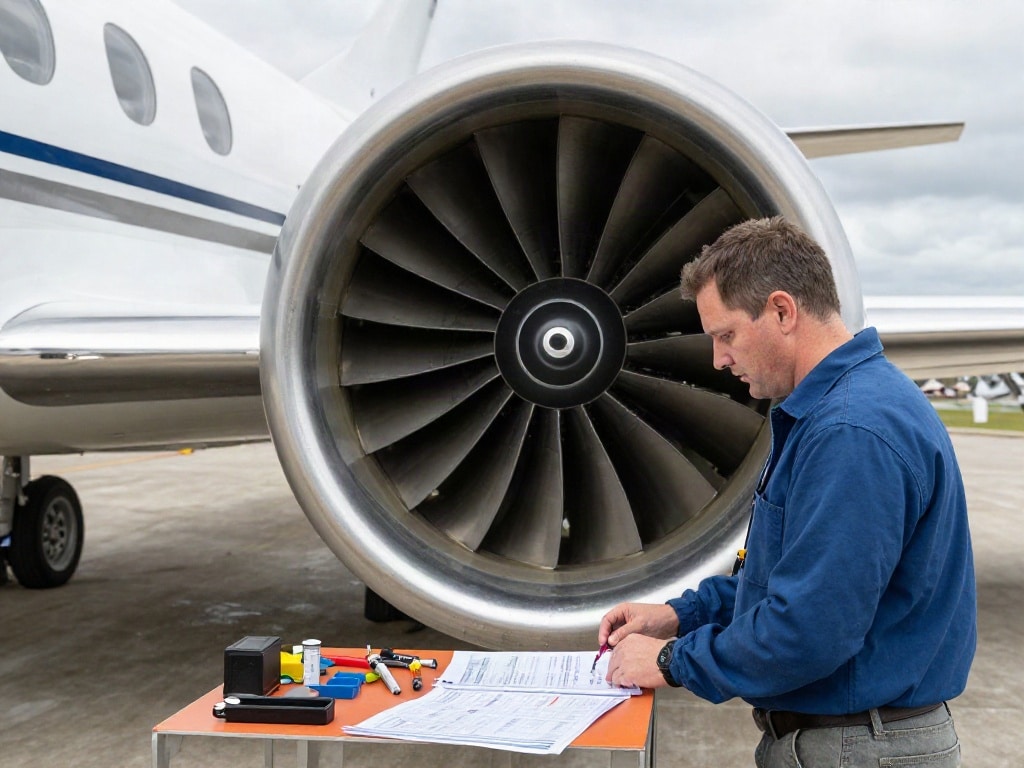 PW305 Wartung Learjet 60