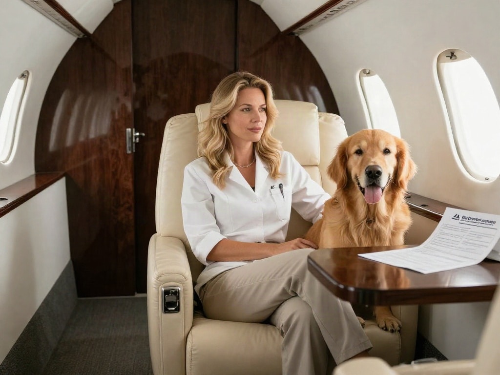 Hund im Privatjet
