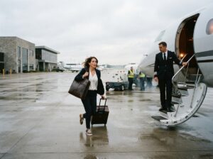 Privatjet Passagier zu spät