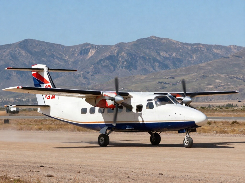 Privatjet unbefestigte Piste