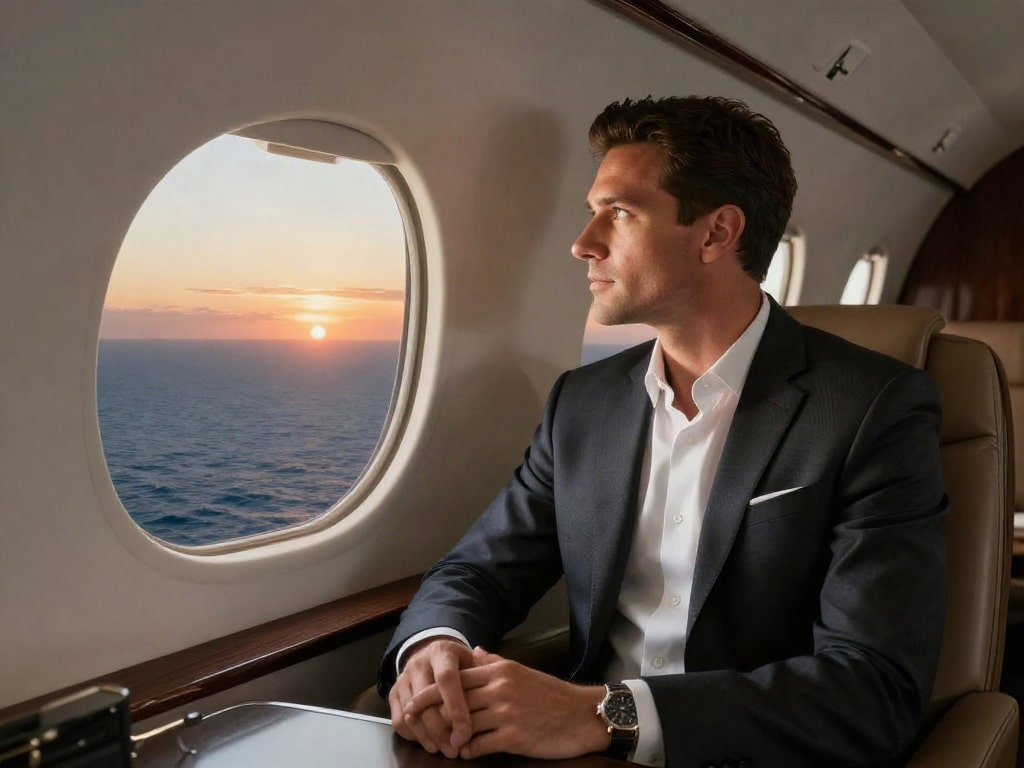 Privatjet Atlantik nonstop