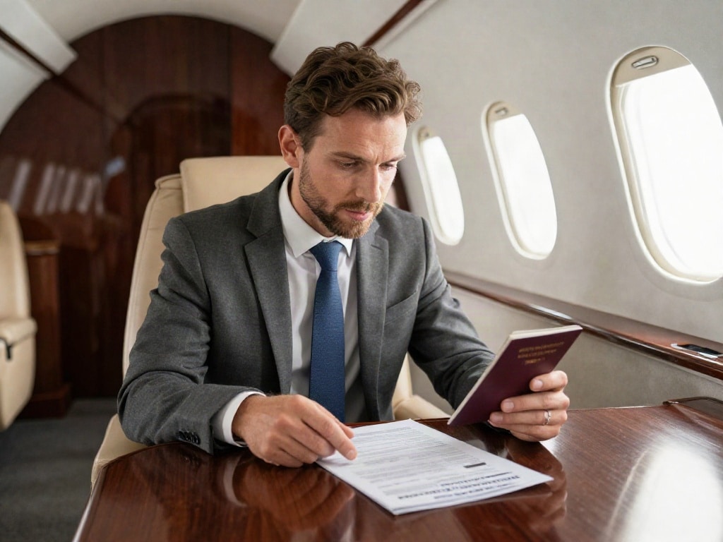 Privatjet Reisedokumente