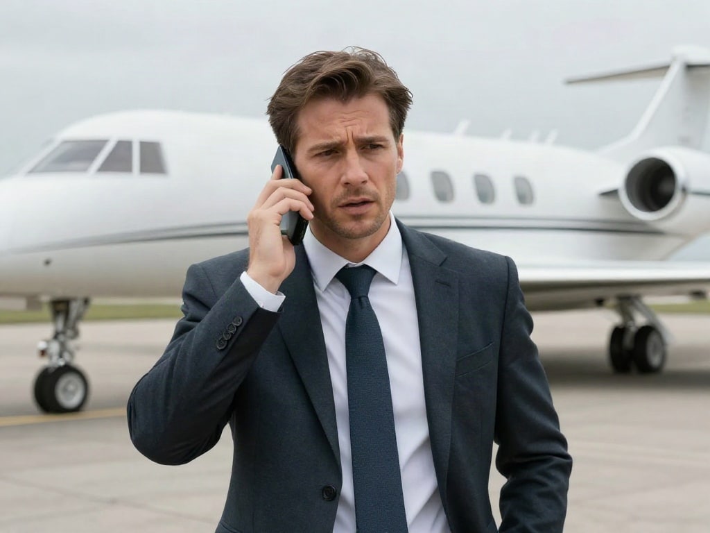 Privatjet Abflugzeit ändern