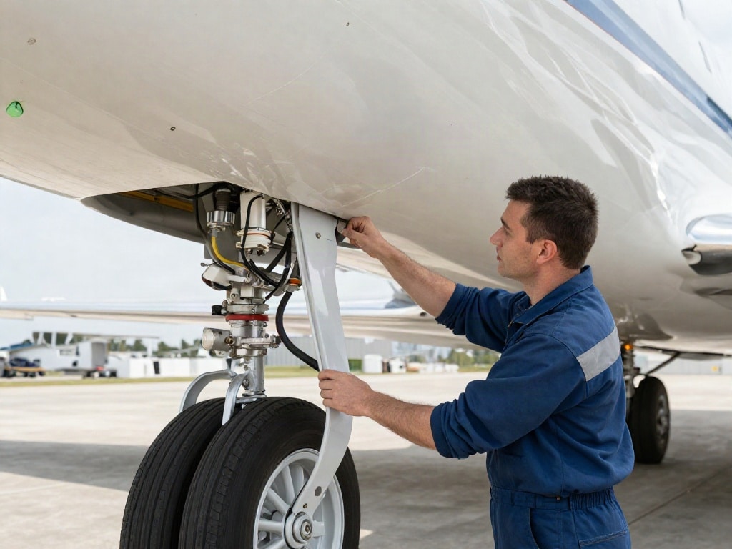 Businessjet Fahrwerk