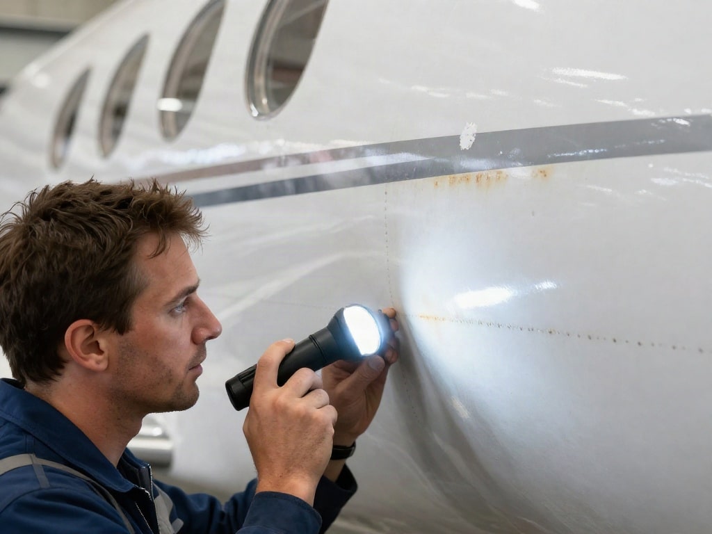 Korrosion Businessjet erkennen entfernen